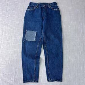 Y2K Levis 550 Jeans Petite Womens 26x27 High Rise Relaxed Tapered USA Vtg Blue